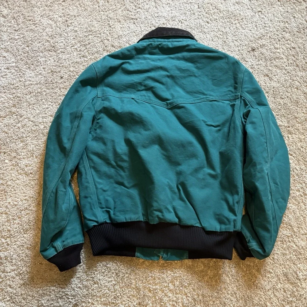 Vintage Carhartt J13 AQU Aqua Blue Santa Fe Jacket Size Large